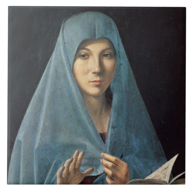Die Ankündigung, 1474-75 (Öl auf Platte) Fliese (Vorderseite)