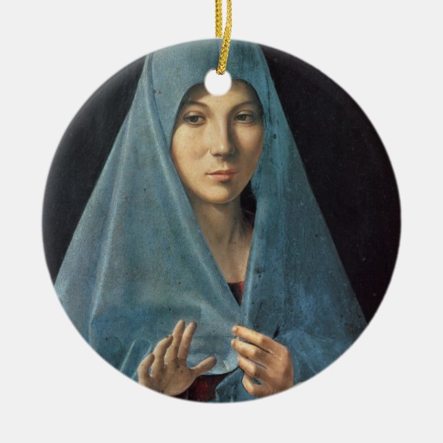 Die Ankündigung, 1474-75 (Öl auf Platte) Keramik Ornament (Vorne)