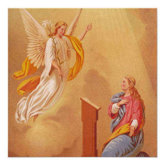 Die Ankündigung (1883), berühmte Malerei Poster (Vorderseite)