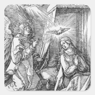Die Ankündigung aus der "kleinen Leidenschaft" Quadratischer Aufkleber