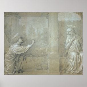 Die Ankündigung, der vorbereitende Cartoon für die Poster