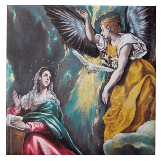 Die Ankündigung El Greco Fliese (Vorderseite)