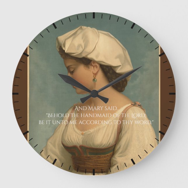 Die Ankündigung Große Wanduhr (Vorderseite)