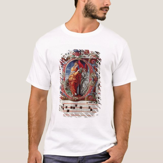 Die Ankündigung, historiated Anfangs'O T-Shirt (Vorderseite)