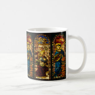 Die Ankündigung in mehrfarbigen Farben Kaffeetasse