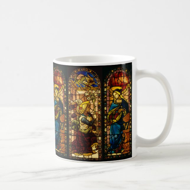 Die Ankündigung in mehrfarbigen Farben Kaffeetasse (Rechts)