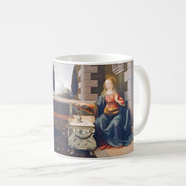 Die Ankündigung Leonardo da Vinci, 1472-1473 Kaffeetasse (VorderseiteRechts)
