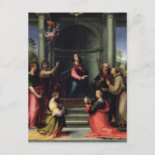 Die Ankündigung mit Heiligen, 1515 Postkarte