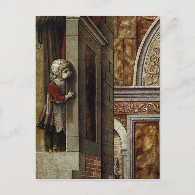 Die Ankündigung mit St. Emidius, 1486 Postkarte (Vorderseite)