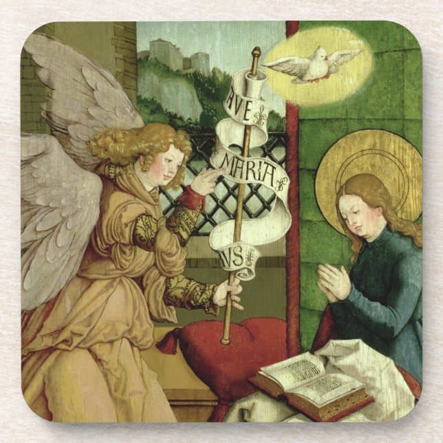 Die Ankündigung (Öl auf Platte) Untersetzer (Vorderseite)