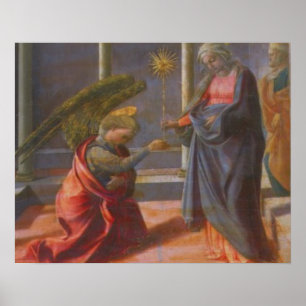 Die Ankündigung (Predella des Barbadori Altarp Poster