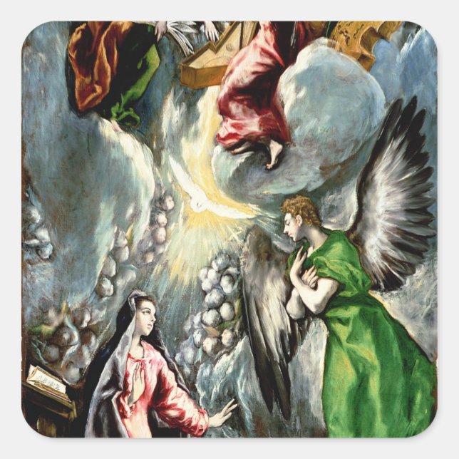 Die Ankündigung Quadratischer Aufkleber (Vorderseite)