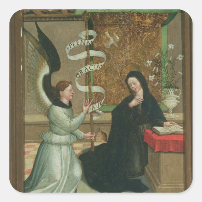 Die Ankündigung Quadratischer Aufkleber (Vorderseite)