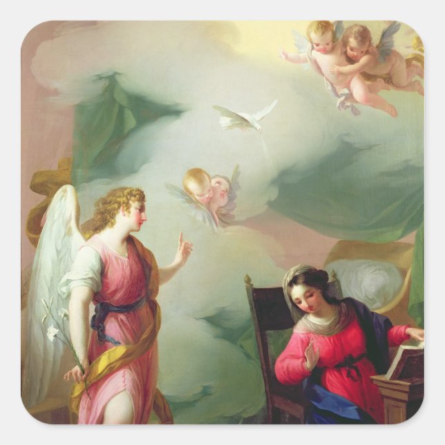 Die Ankündigung Quadratischer Aufkleber (Vorderseite)