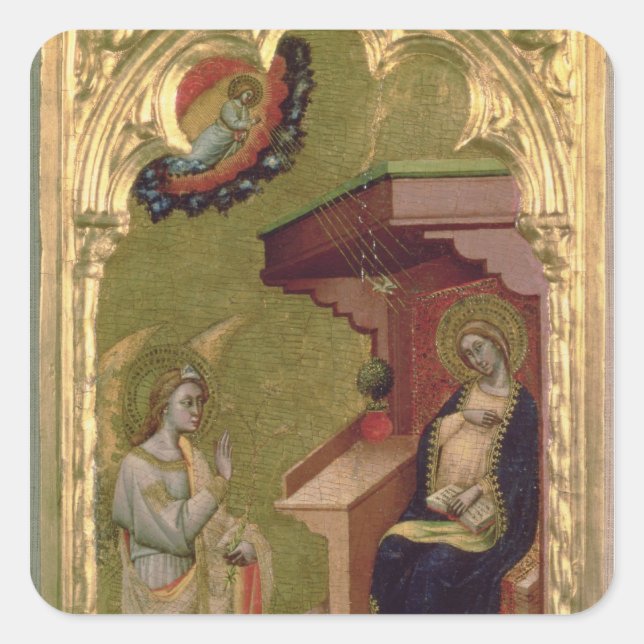 Die Ankündigung Quadratischer Aufkleber (Vorderseite)