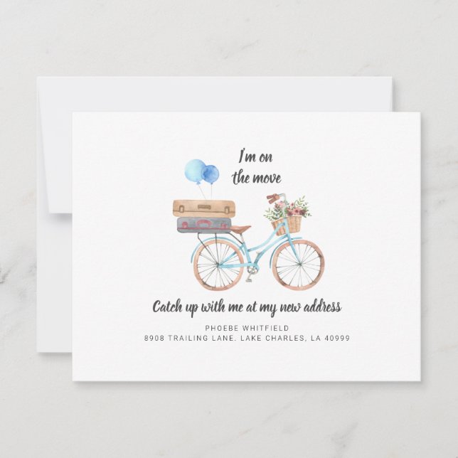 Die Ankündigung "Umzug - neue Adresse Boho - Beweg (Vorderseite)