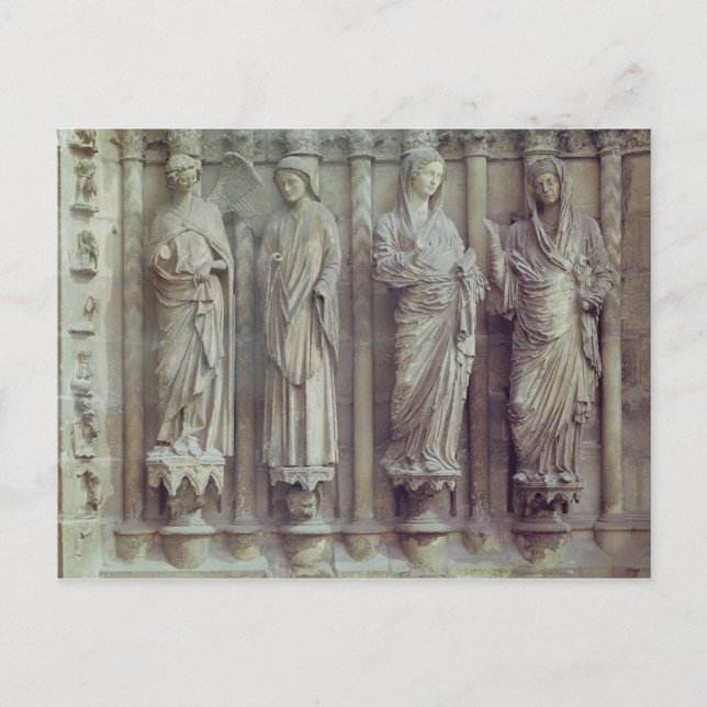 Die Ankündigung und der Besuch Postkarte (Vorderseite)