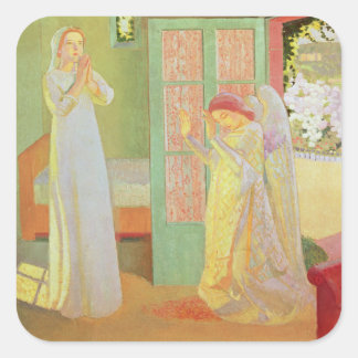 Die Ankündigung von 1913 Quadratischer Aufkleber