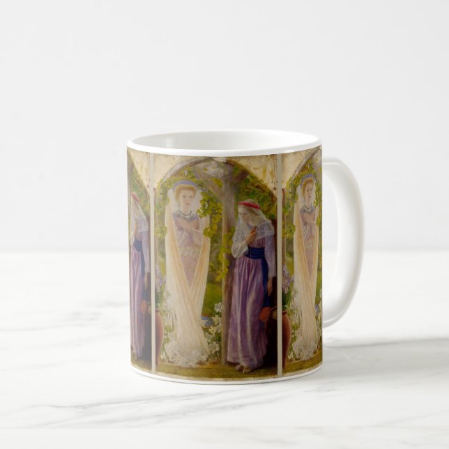 Die Ankündigung von Arthur Hughes Kaffeetasse (VorderseiteRechts)