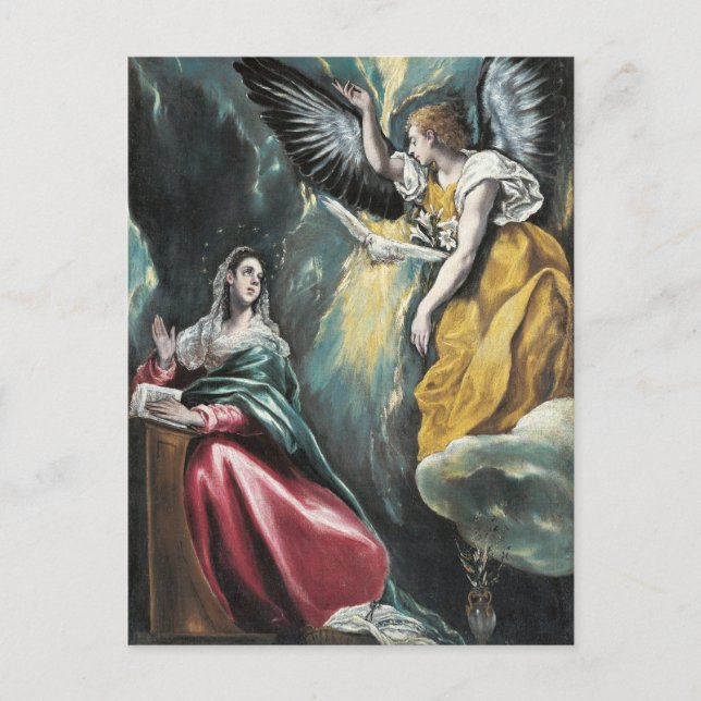 Die Ankündigung von El Greco Postkarte (Vorderseite)