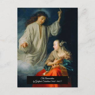 Die Ankündigung von Godfried Schalcken Postkarte