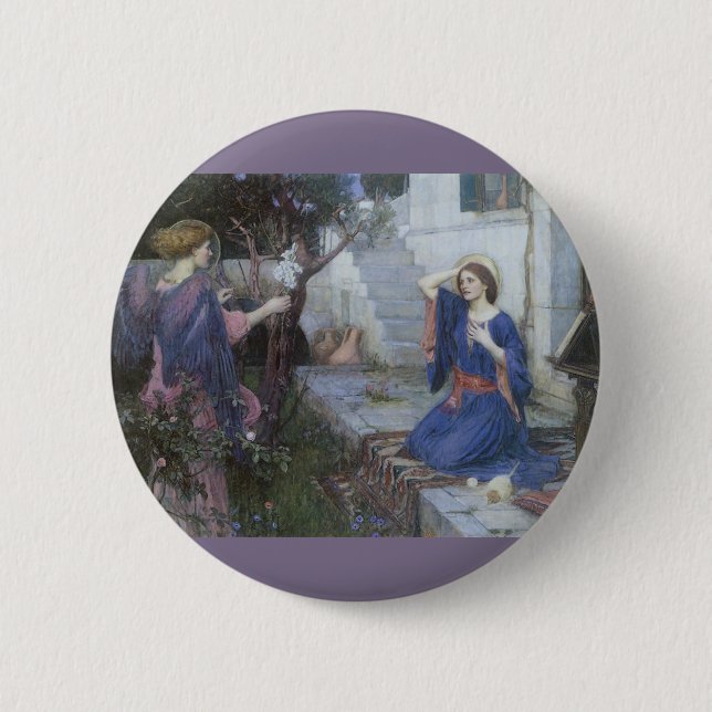 Die Ankündigung von John William Waterhouse Button (Vorderseite)