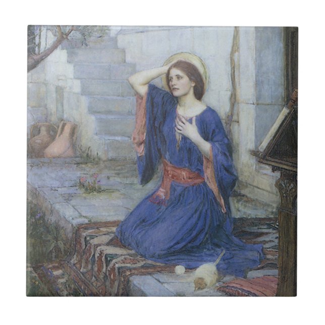 Die Ankündigung von John William Waterhouse Fliese (Vorderseite)