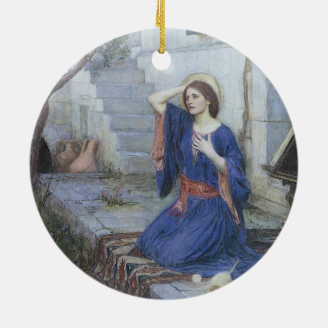 Die Ankündigung von John William Waterhouse Keramik Ornament (Hinten)