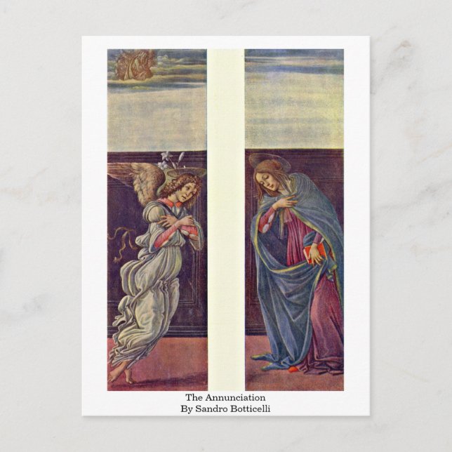 Die Ankündigung von Sandro Botticelli Postkarte (Vorderseite)