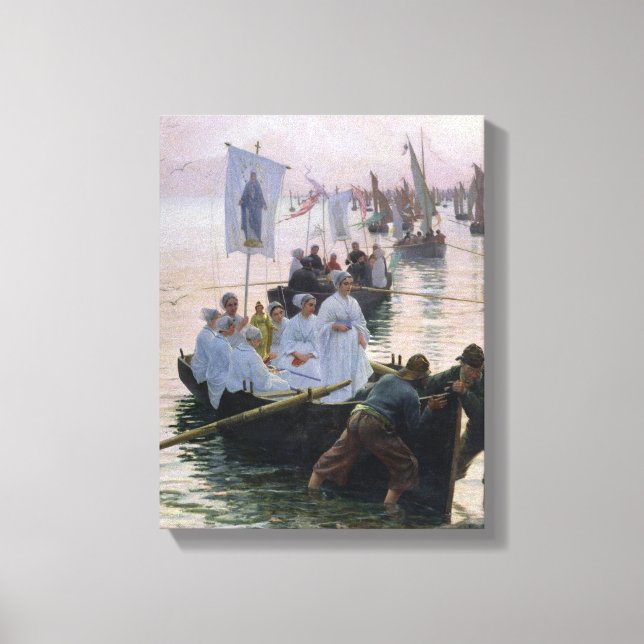 Die Ankunft der Prozession von St. Anne Leinwanddruck (Vorderseite)