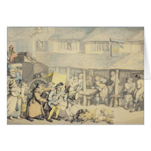 Die Ankunft des Bühne-Zuges am Sun-Gasthaus,