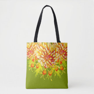 Die Ankunft des Herbstes auf einer All-Over-Print-