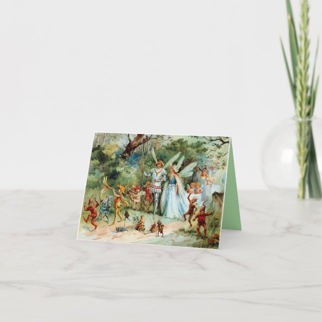 Die Ankunft des Königs und der Königin der Fairies Einladung (Vorderseite)