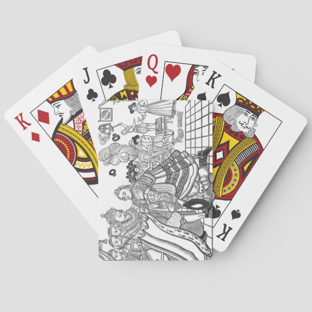 Die Ankunft von Charles Seiner Majestät (1600-49)  Spielkarten (Rückseite)