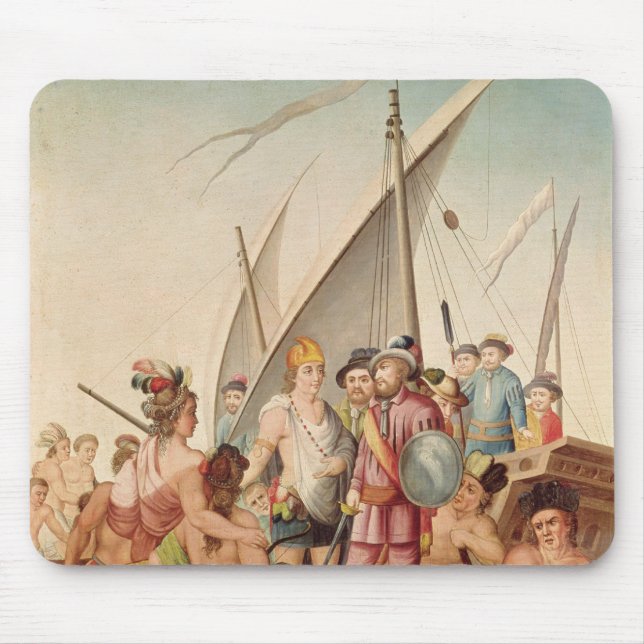Die Ankunft von Hernando Cortes in Mexiko Mousepad (Vorne)