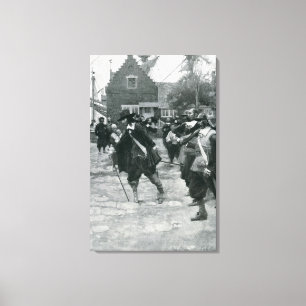 Die Ankunft von Stuyvesant in New Amsterdam Leinwanddruck