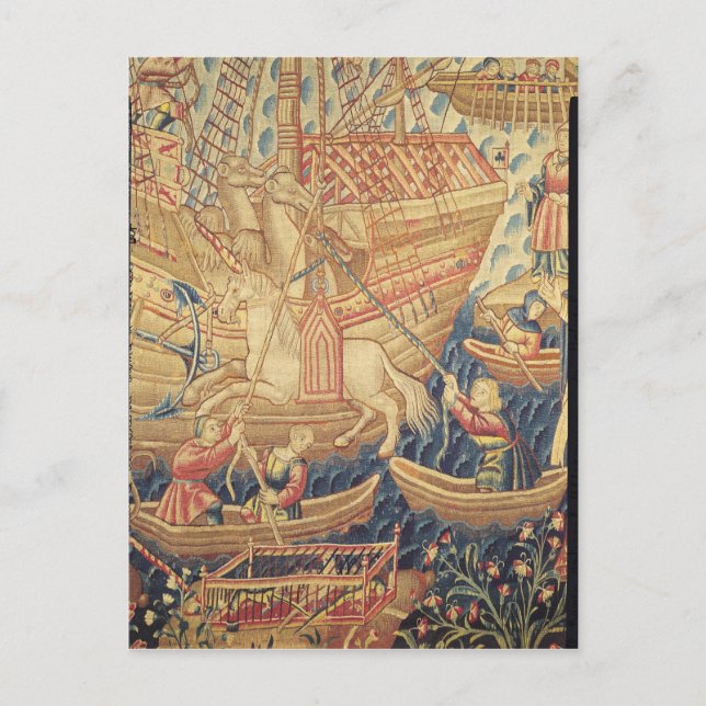 Die Ankunft von Vasco de Gama in Calicut Postkarte (Vorderseite)