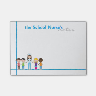 Die Anmerkungen der Schulkrankenschwester Post-it Klebezettel
