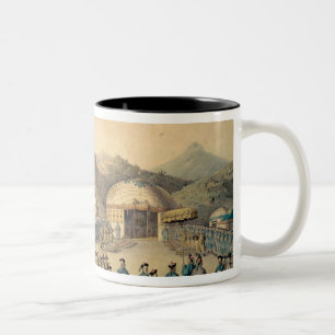 Die Annäherung des Kaisers der China Zweifarbige Tasse