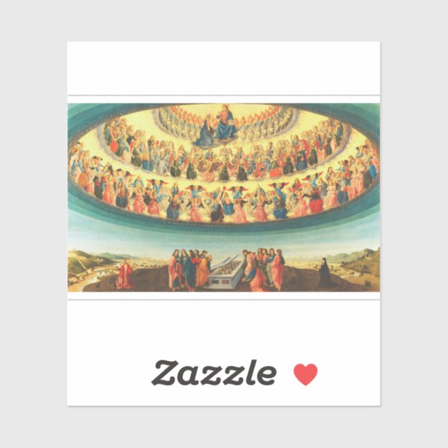 Die Annahme der Jungfrau Mary Aufkleber (Blatt)