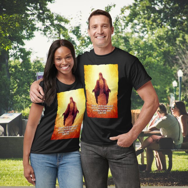 Die Annahme der Jungfrau Mary | Bibel Verse Black T-Shirt (Von Creator hochgeladen)