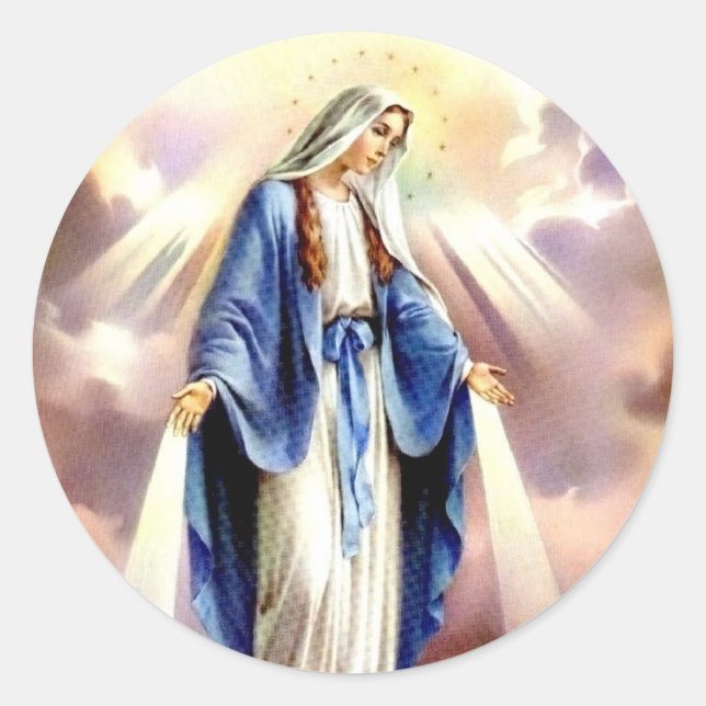 Die Annahme von Mary Runder Aufkleber (Vorderseite)