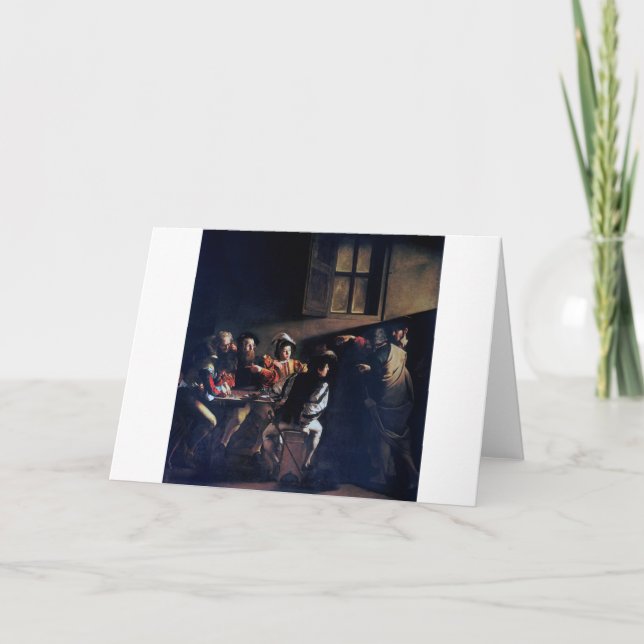 Die Anrufung von St. Matthew, Caravaggio Karte (Vorderseite)