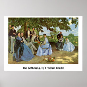 Die Ansammlung von Frederic Bazille Poster