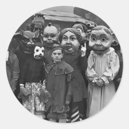 Die Ansammlung zu Halloween Runder Aufkleber