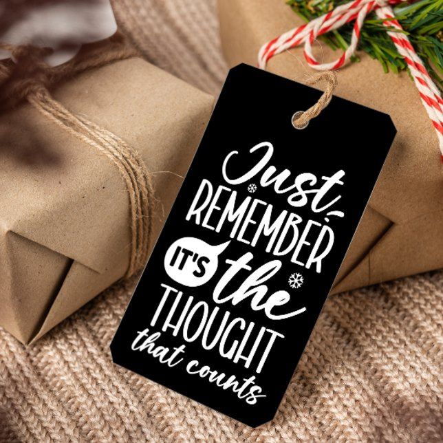 DIE ANSICHT, DASS FALSCHE CHRISTMAS SCHWARZ ZÄHLEN GESCHENKANHÄNGER ( Stand out at THE holiday party with  hilarious tags. Just remember it's the thoughts that counts)