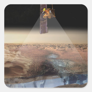 Die Ansicht des Künstlers der Odyssee Eis Quadratischer Aufkleber