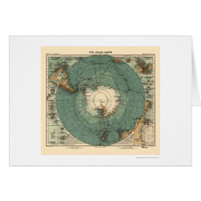 Die Antarktis-Karte 1912 (Vorderseite (Horizontal))