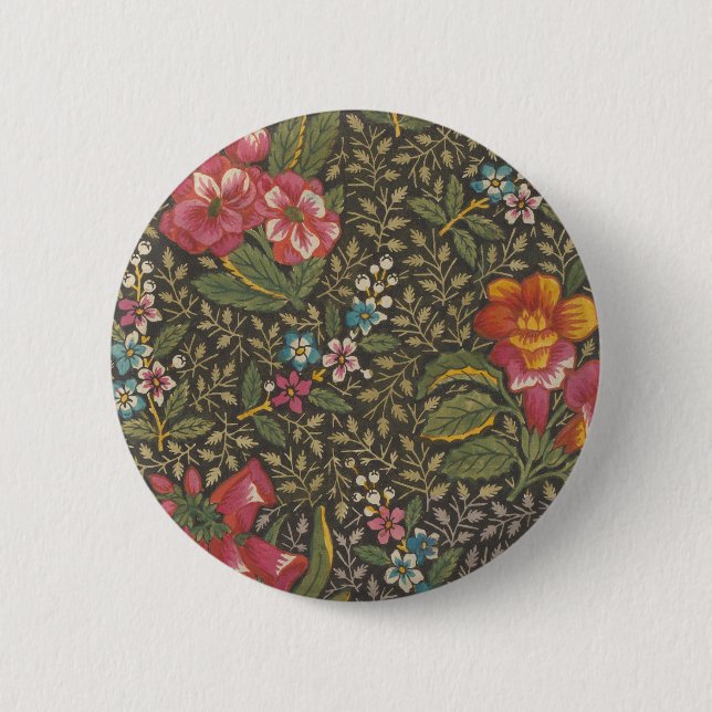 Die antike französische Toile de Jouy-Zweigstelle  Button (Vorderseite)