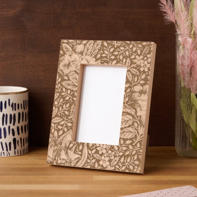 Die antike französische Toile de Jouy-Zweigstelle  Geätzte Rahmen (Linke Ecke)